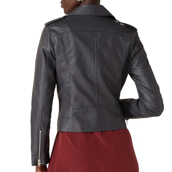 BB Dakota Black Faux Leather Jacket - Picture 2 of 4